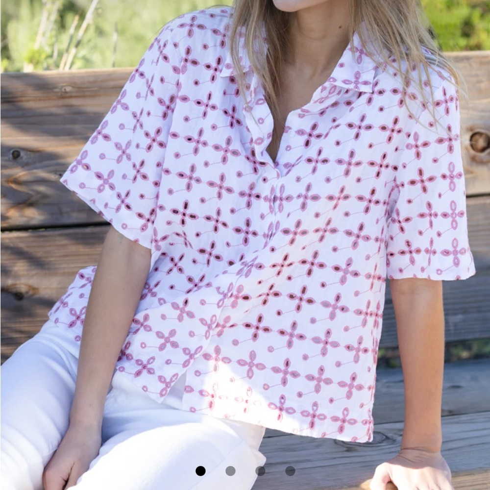 Dylan Kenna Eyelet Oversize Crop Top
